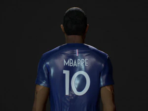 Kylian Mbappe Renderable 3D Model