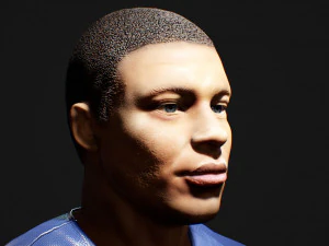 Kylian Mbappe Renderable 3D Model