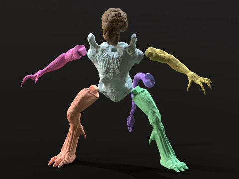 Pumpkinhead Printable STL three poses 3D Print Model