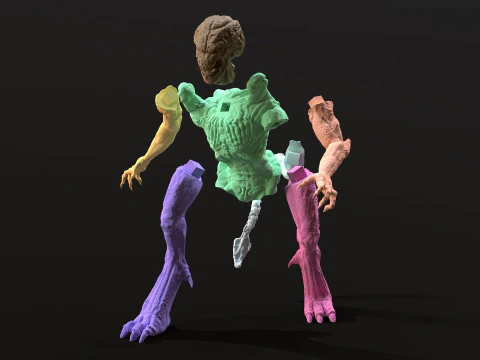Pumpkinhead Printable STL three poses 3D Print Model