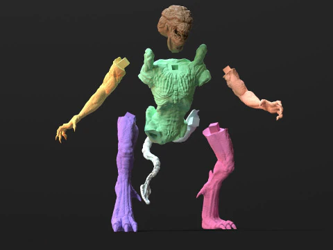 Pumpkinhead Printable STL three poses 3D Print Model