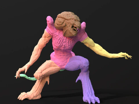 Pumpkinhead Printable STL three poses 3D Print Model