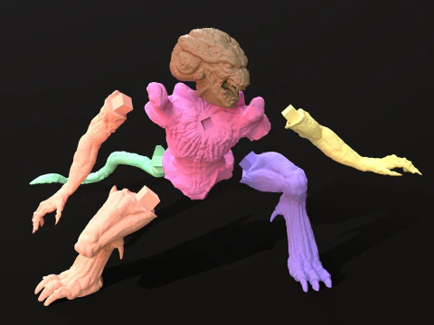 Pumpkinhead Printable STL three poses 3D Print Model