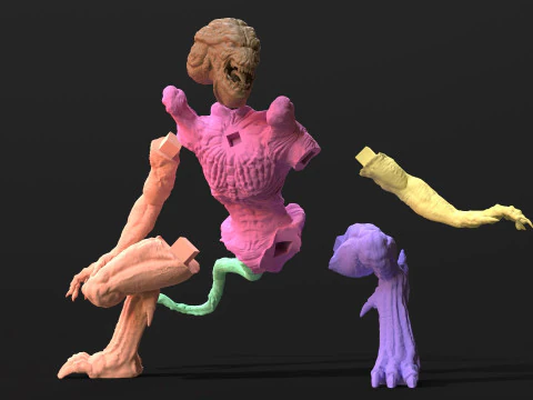 Pumpkinhead Printable STL three poses 3D Print Model