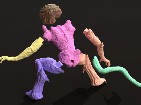 Pumpkinhead Printable STL three poses 3D Print Model
