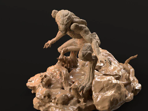 Pumpkinhead Printable STL three poses 3D Print Model