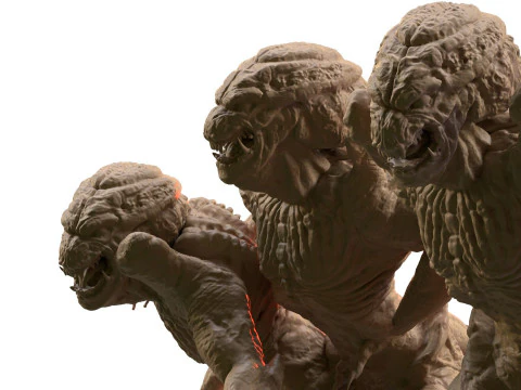 Pumpkinhead Printable STL three poses 3D Print Model
