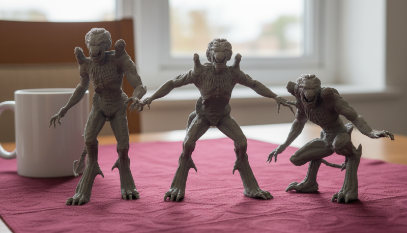 Pumpkinhead Printable STL three poses Modello di stampa 3D .c4d .max .obj .3ds .fbx .stl .blend