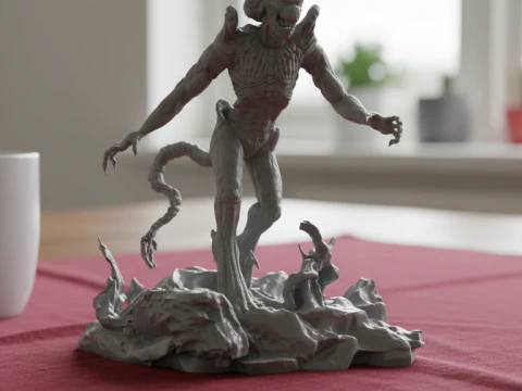 Pumpkinhead Printable STL three poses 3D Print Model