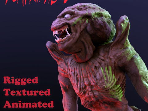 Pumpkinhead Renderable game ready 3D Model