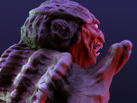 Pumpkinhead Renderable game ready 3D Model
