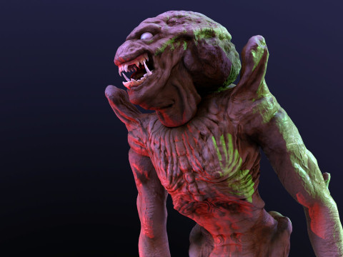 Pumpkinhead Renderable game ready 3D Model