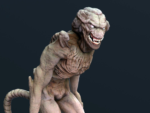 Pumpkinhead Renderable game ready 3D Model
