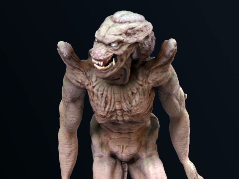 Pumpkinhead Renderable game ready 3D Model