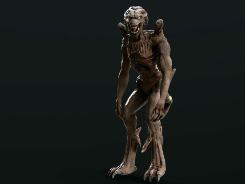 Pumpkinhead Renderable game ready 3D Model