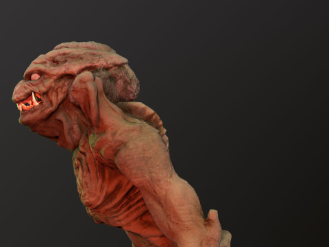 Pumpkinhead Renderable game ready 3D Model