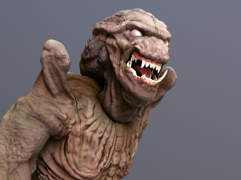 Pumpkinhead Renderable game ready 3D Model