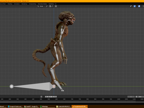 Pumpkinhead Renderable game ready Modello 3D