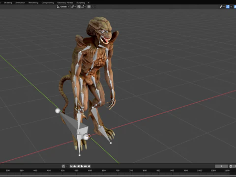 Pumpkinhead Renderable game ready 3D Model