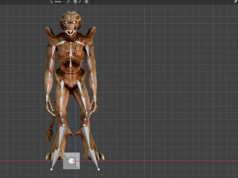 Pumpkinhead Renderable game ready 3D Model