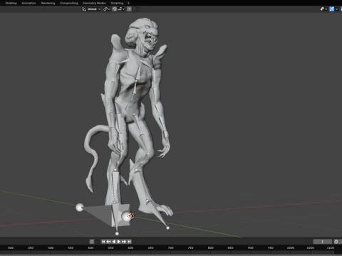 Pumpkinhead Renderable game ready 3D Model
