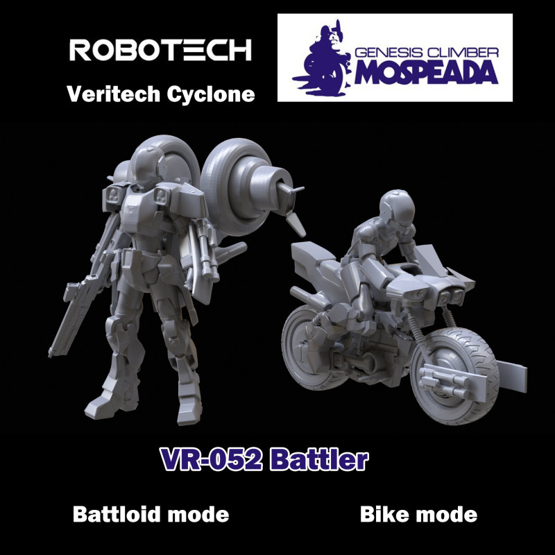 Robotech Veritech Cyclone Mospeda Printable 3D Принт Модель .c4d .max .obj .3ds .fbx .stl .blend 