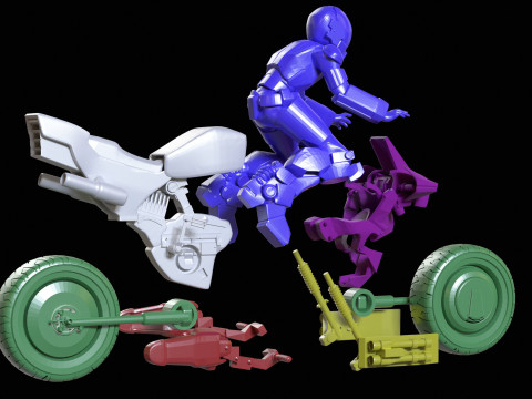 Robotech Veritech Cyclone Mospeda Printable 3D Принт Модель