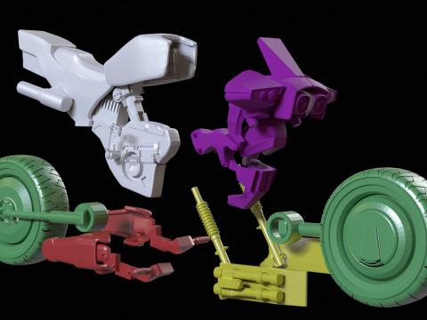 Robotech Veritech Cyclone Mospeda Printable 3D Принт Модель