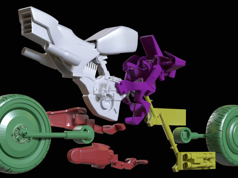 Robotech Veritech Cyclone Mospeda Printable 3D Принт Модель