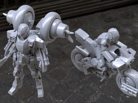 Robotech Veritech Cyclone Mospeda Printable 3D Принт Модель