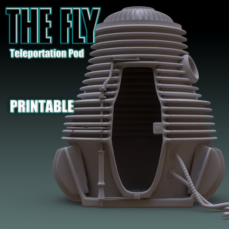 The Fly Teleportation Pod Modèles 3D en vedette .c4d .max .obj .3ds .fbx .stl .blend 