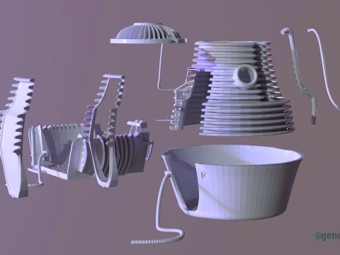 The Fly Teleportation Pod Modèles 3D en vedette