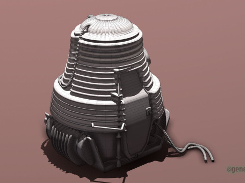 The Fly Teleportation Pod Modèles 3D en vedette
