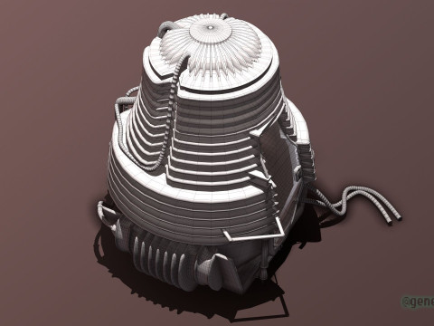 The Fly Teleportation Pod Modèles 3D en vedette