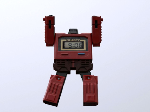 The Robot Watch renderable Low-poly Model 3D