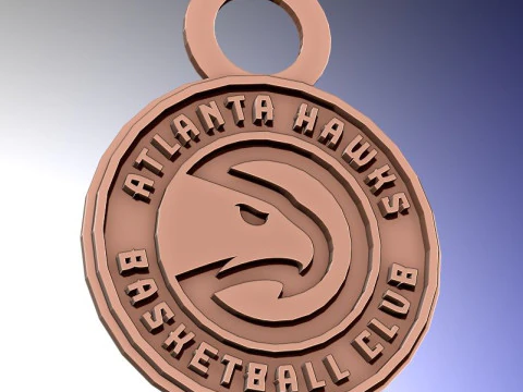NBA Atlanta Hawks Team Logo Printable and Renderable 3D Print Model