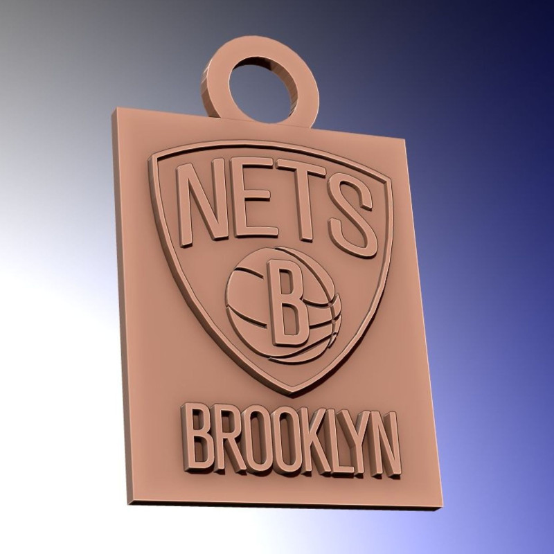 Brooklyn Nets Team Logo Printable and Renderable 3D-printmodel .c4d .max .obj .3ds .fbx .stl .blend 