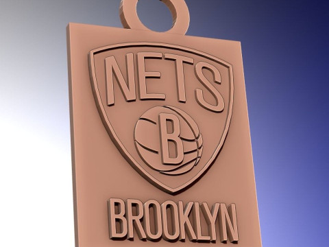 Brooklyn Nets Team Logo Printable and Renderable Modelo de Impressão 3D