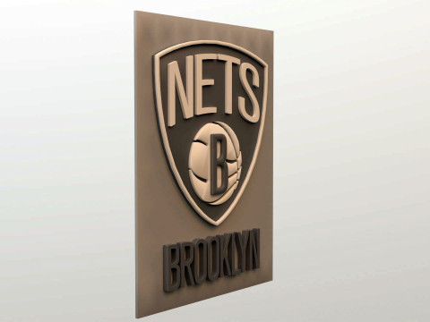 Brooklyn Nets Team Logo Printable and Renderable 3D-printmodel