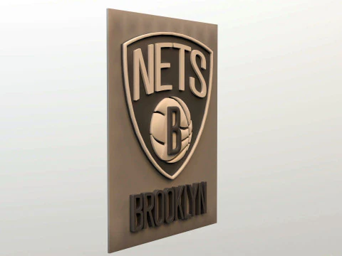 Brooklyn Nets Team Logo Printable and Renderable 3D Print Model