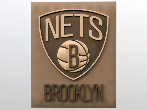 Brooklyn Nets Team Logo Printable and Renderable 3D-printmodel