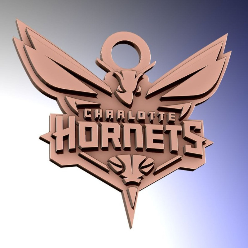 Charlotte Hornets Team Logo Printable and Renderable 3D 프린트 모델 .c4d .max .obj .3ds .fbx .stl .blend 