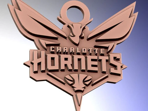 Charlotte Hornets Team-Logo zum Ausdrucken und Rendern 3D Druckmodell