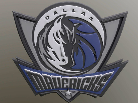 Dallas Mavericks Logo Shield Printable and Renderable keychan 3D Print Model