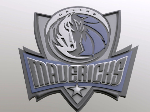 Dallas Mavericks Logo Shield Printable and Renderable keychan 3D Print Model