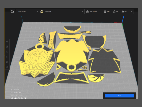 Dallas Mavericks Logo Shield Printable and Renderable keychan 3D Print Model