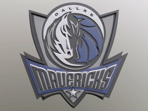Dallas Mavericks Logo Shield Printable and Renderable keychan 3D Print Model