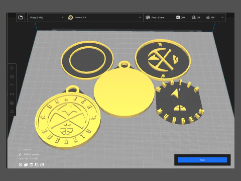 Denver Logo Shield Printable and Renderable keychan 3D Print Model
