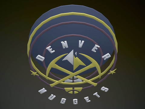 Denver Logo Shield Printable and Renderable keychan 3D Baskı Modeli