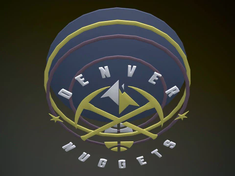 Denver Logo Shield Printable and Renderable keychan 3D Print Model